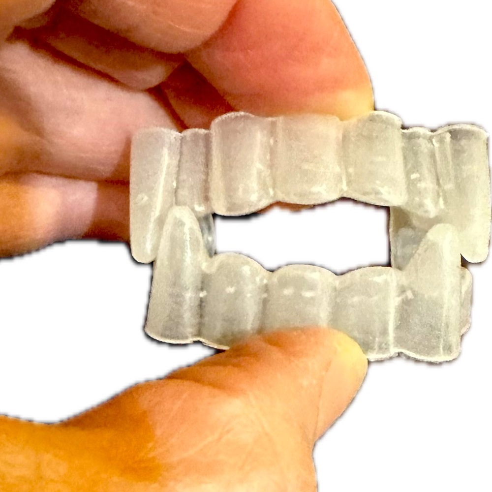 VTG RARE VAMPIRE DRACULA WEREWOLF TEETH FANGS PLASTIC HALLOWEEN COSTUME SCARY